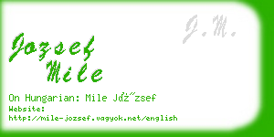 jozsef mile business card